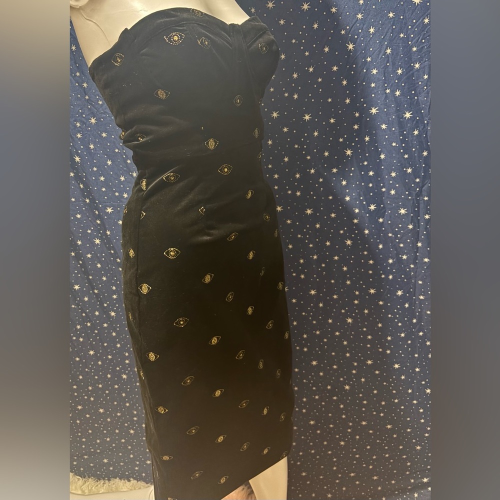 Misa Black Evil Eye Dress Size Extra Small